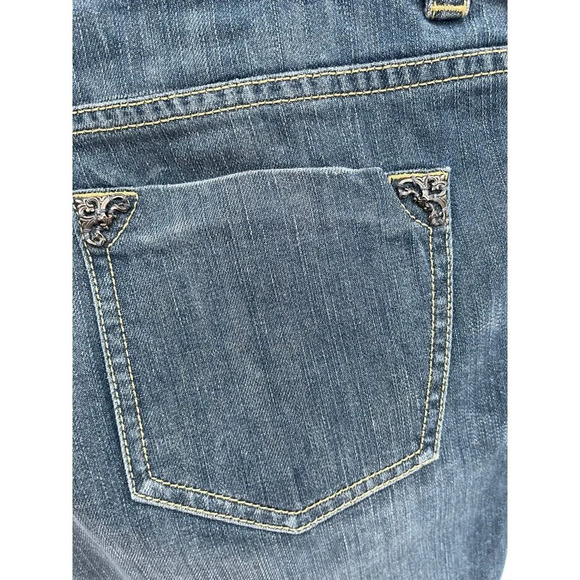 Elie Tahari Womens Mid Rise Bootcut Leg Denim Jeans Blue Sz L/XL - Picture 4 of 13